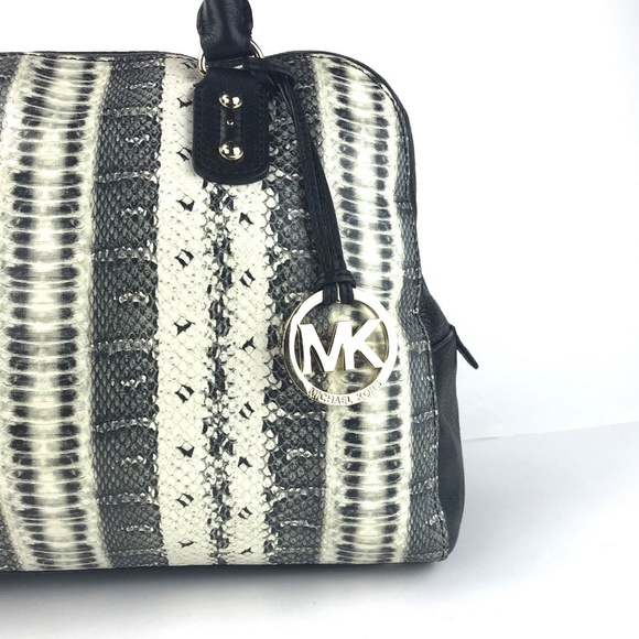 Michael Kors Python Embossed Domed Satchel - Picture 7 of 8